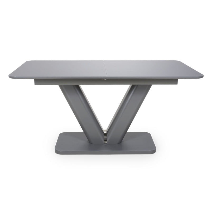 Shankar Furniture Venus Extra Large Extendable Grey Tempered Glass Dining Table