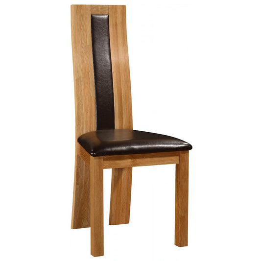 Heartlands Furniture Shirley (Zeus) Dining Chair Solid Oak Natural (Pack of 2)