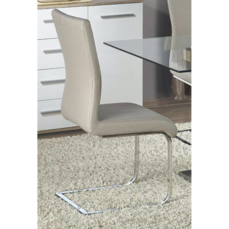 Heartlands Furniture Simone PU Chairs Chrome & Grey (Pack of 2)