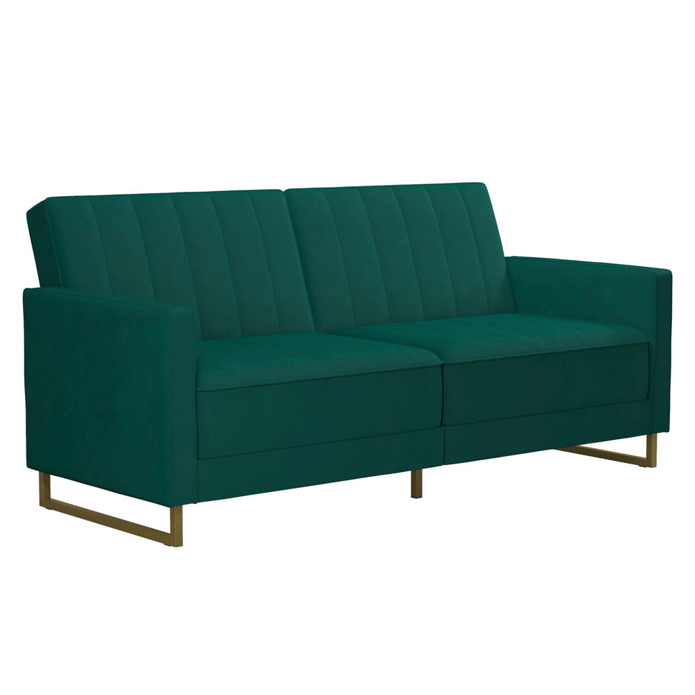 Novogratz Skylar Sofa Bed Velvet in Green