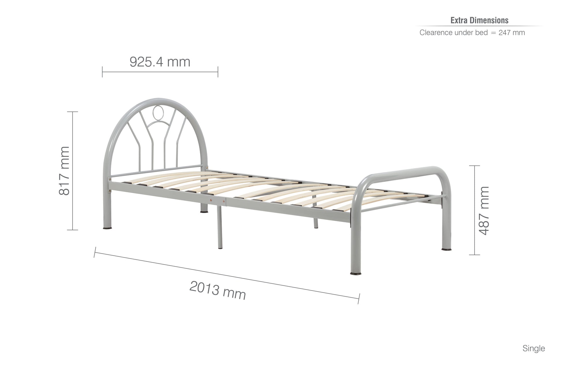 Birlea Solo 3ft Single Bed Frame
