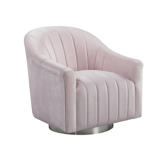 LPD Furniture Tiffany Swivel Chair, Pink