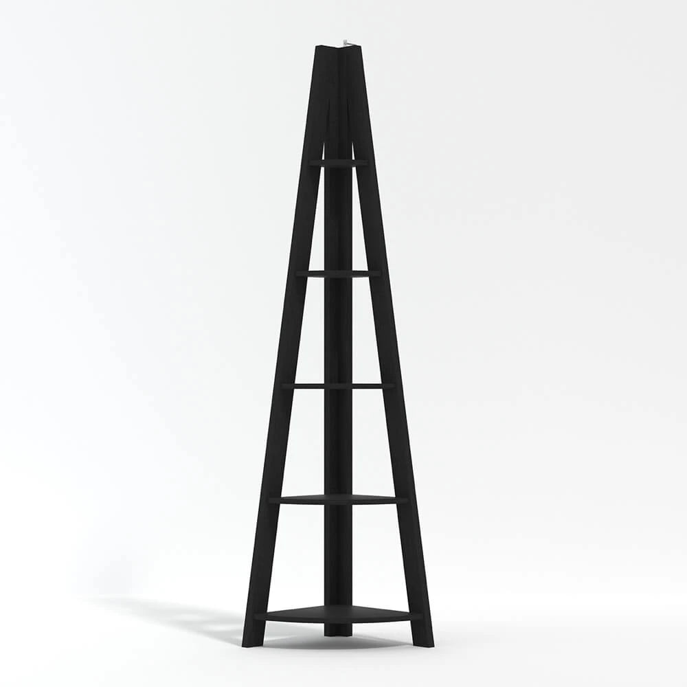 LPD Furniture Tiva Corner Ladder Shelving, Black