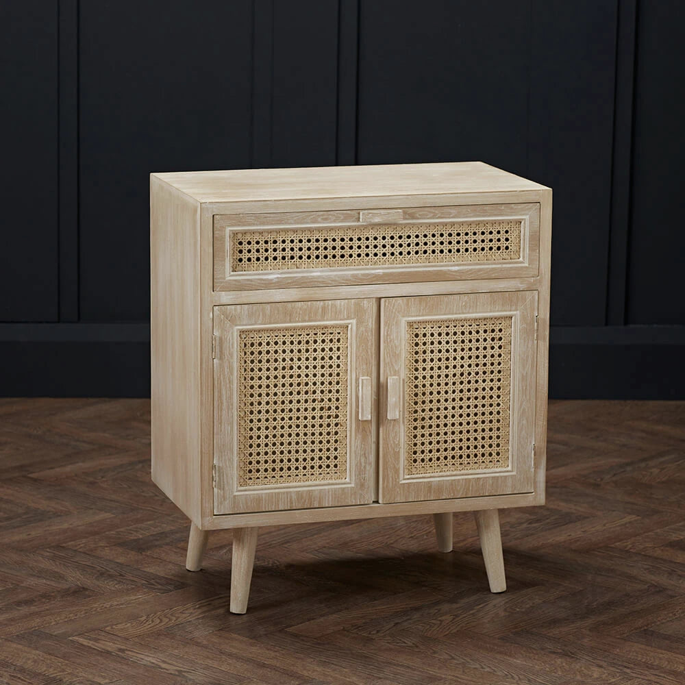 LPD Furniture Toulouse Cabinet, Light Washed Oak