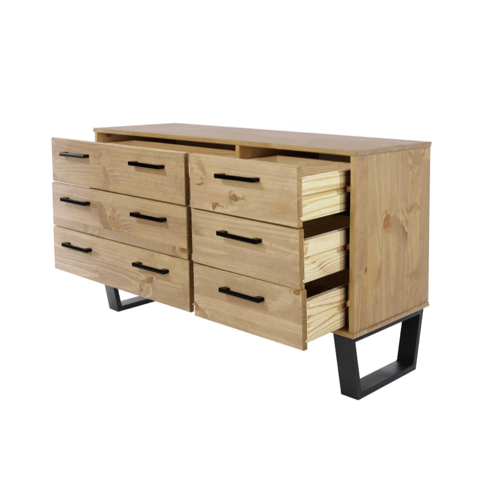 Core Products Texas 3+3 Drawer Wide Chest Of Drawers