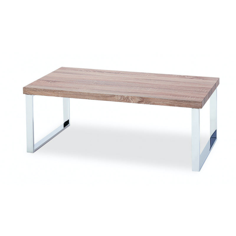 Heartlands Furniture Talbot Coffee Table Natural with Stainless Steel Legs