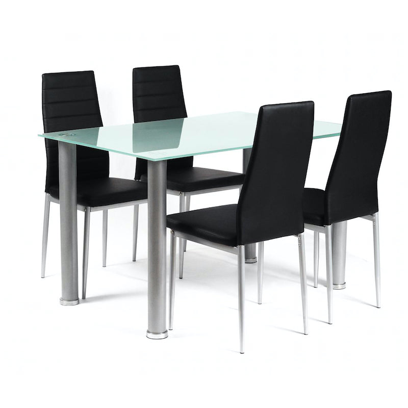 Heartlands Furniture Tatum Frost Dining Table Silver