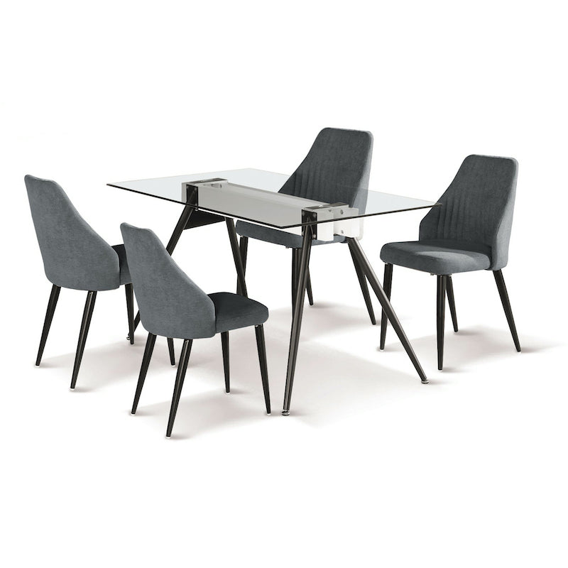 Heartlands Furniture Tessa Dining Table with Black Metal Legs