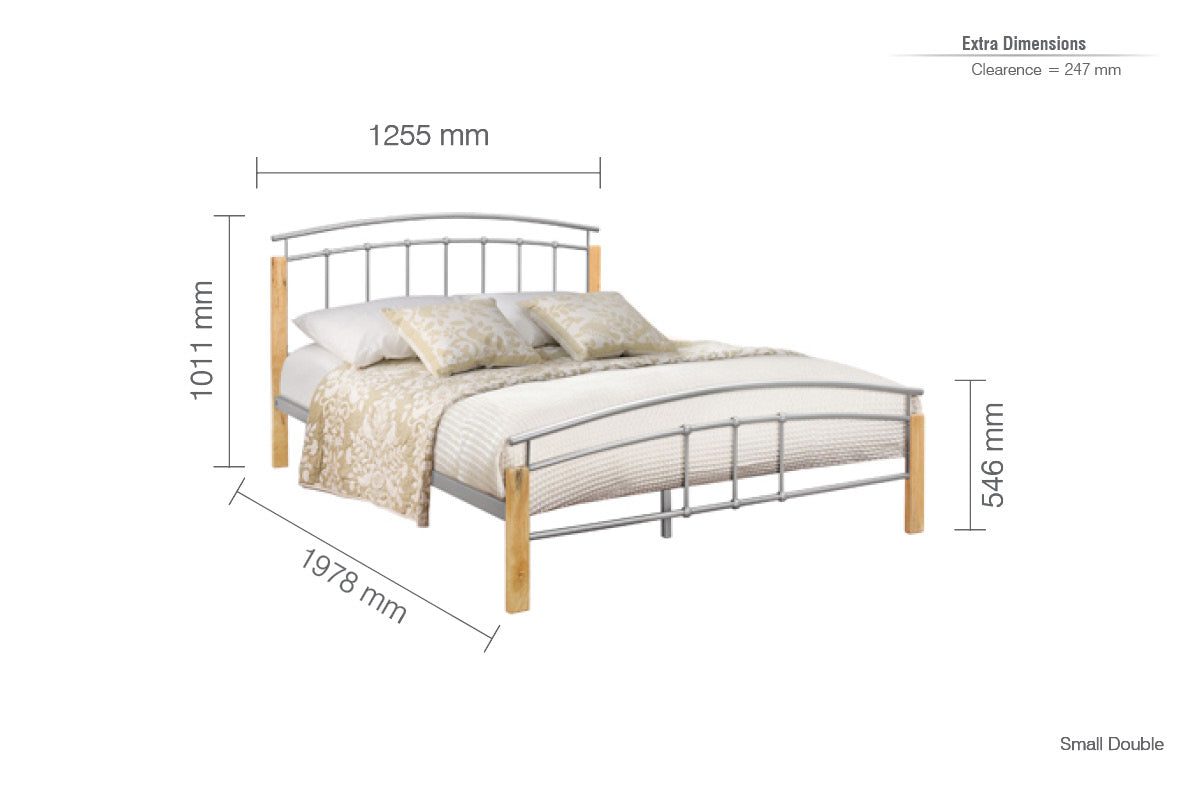 Birlea Tetras 4ft Small Double Bed Frame