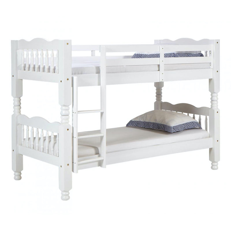 Heartlands Furniture Trieste Chunky Pine Bunk Bed White Wash