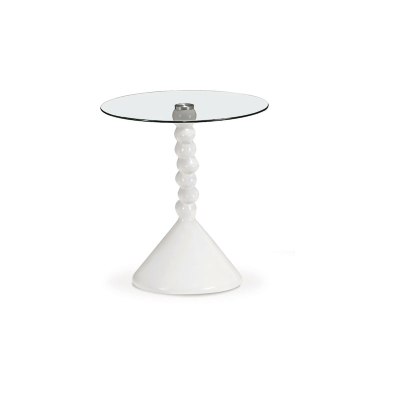 Heartlands Furniture Tyne Glass Lamp Table White