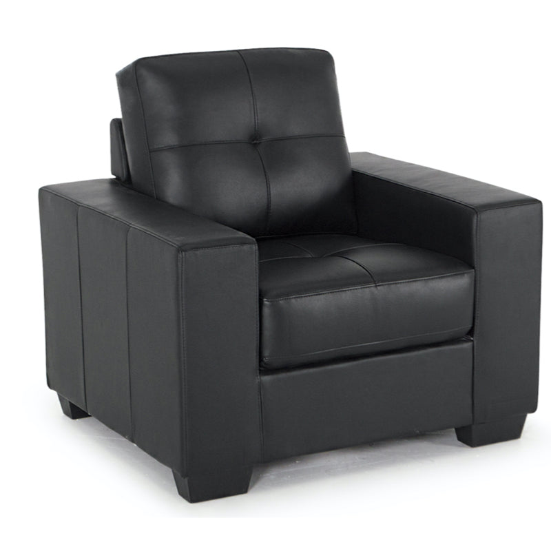 Vida Living Gemona 1 Seater Sofa - Black