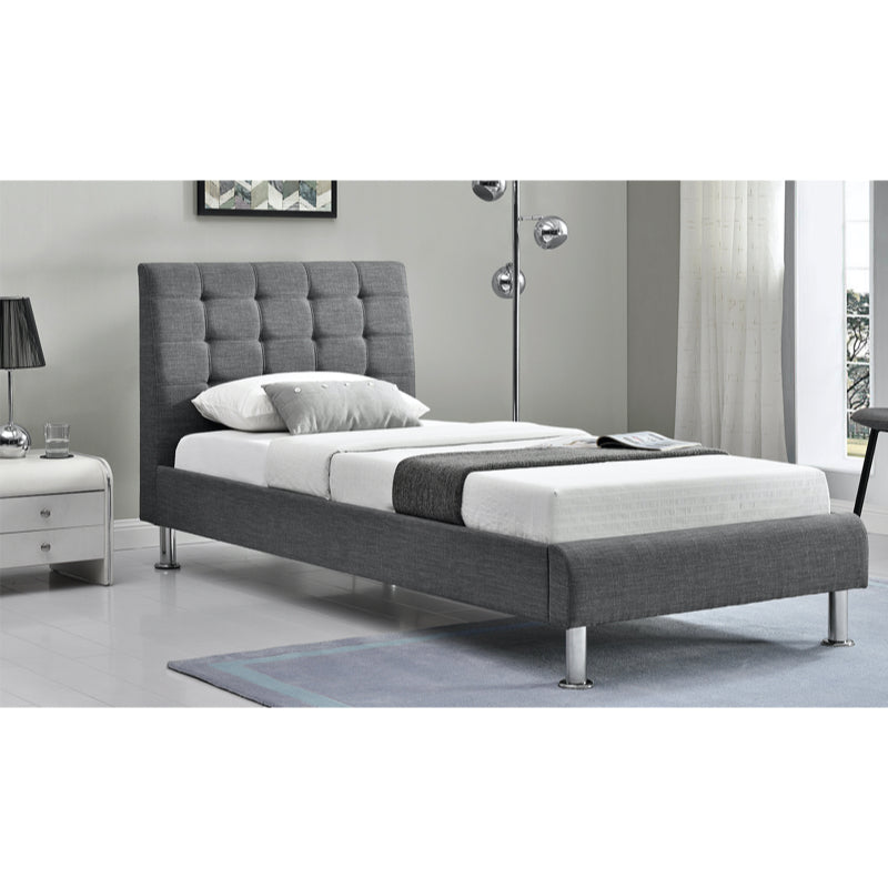 Vida Living Lyra Fabric Bed - 3ft Single Charcoal