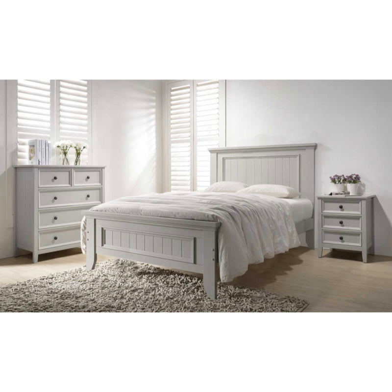 Vida Living Mila Panelled Bed 4ft Small Double - Clay
