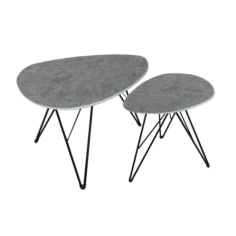Vida Living Otto Lamp Table Triangle - Grey Concrete Dark