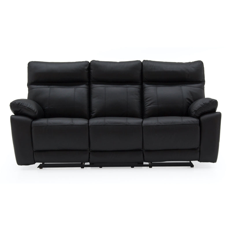 Vida Living Positano 3 Seater Sofa Recliner - Black