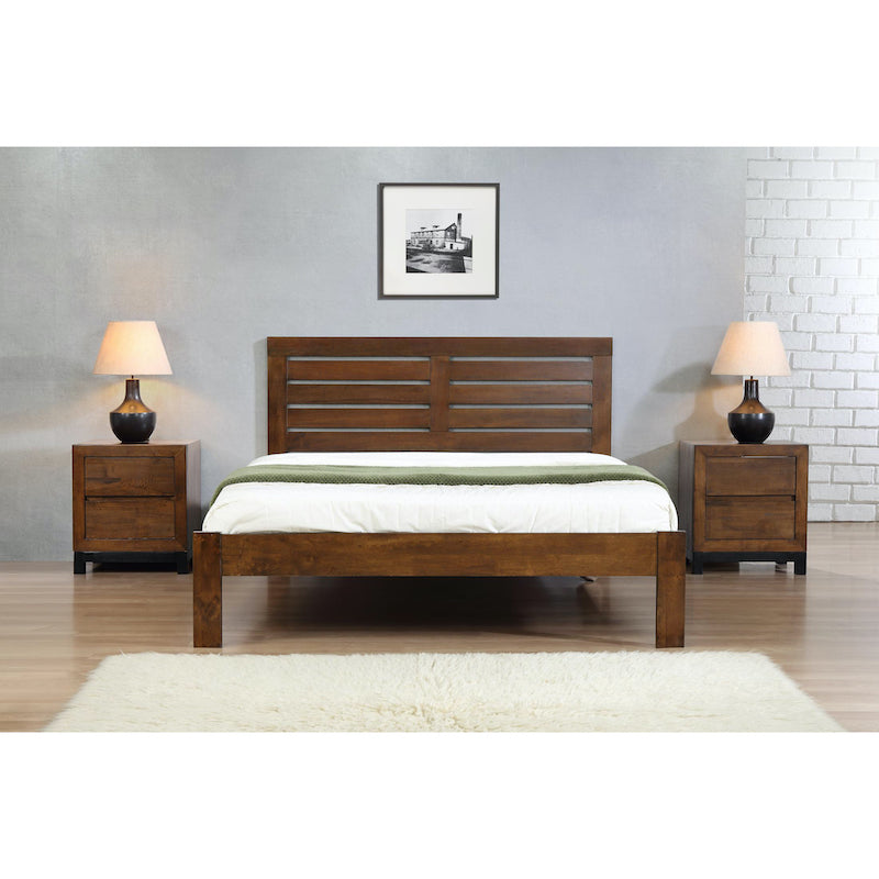 Heartlands Furniture Vulcan Double Bed Rustic Oak