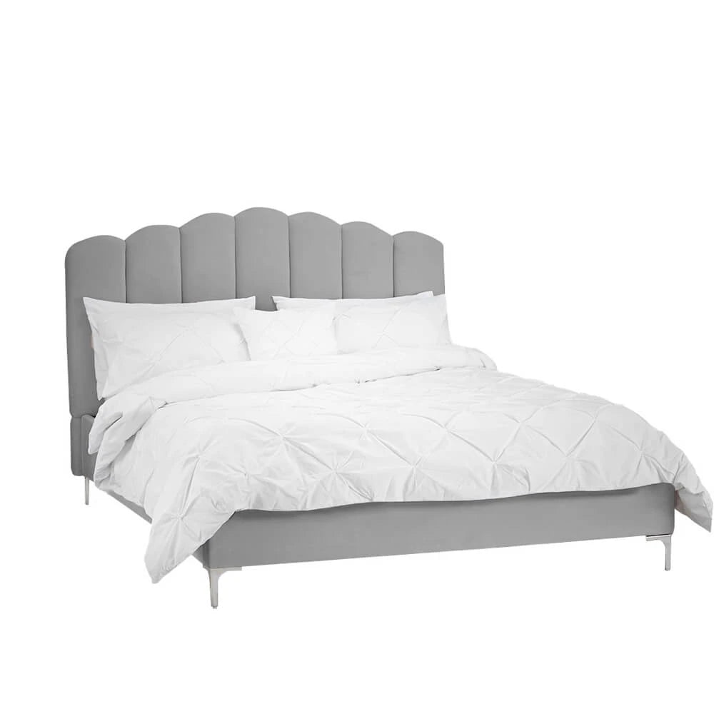 LPD Furniture Willow 5ft King Size Bed Frame, Silver