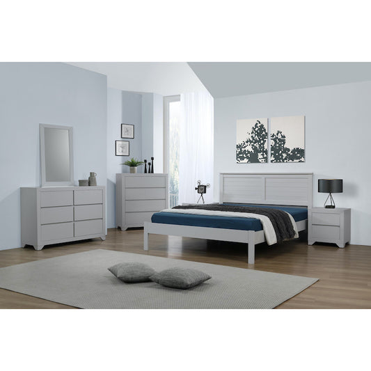 Heartlands Furniture Wilmot Dresser 6 Drawer Grey