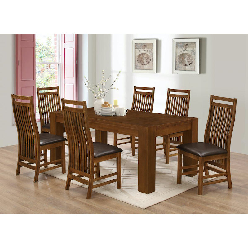 Heartlands Furniture Yaxley Dining Set with 6 Chairs Rustic Oak
