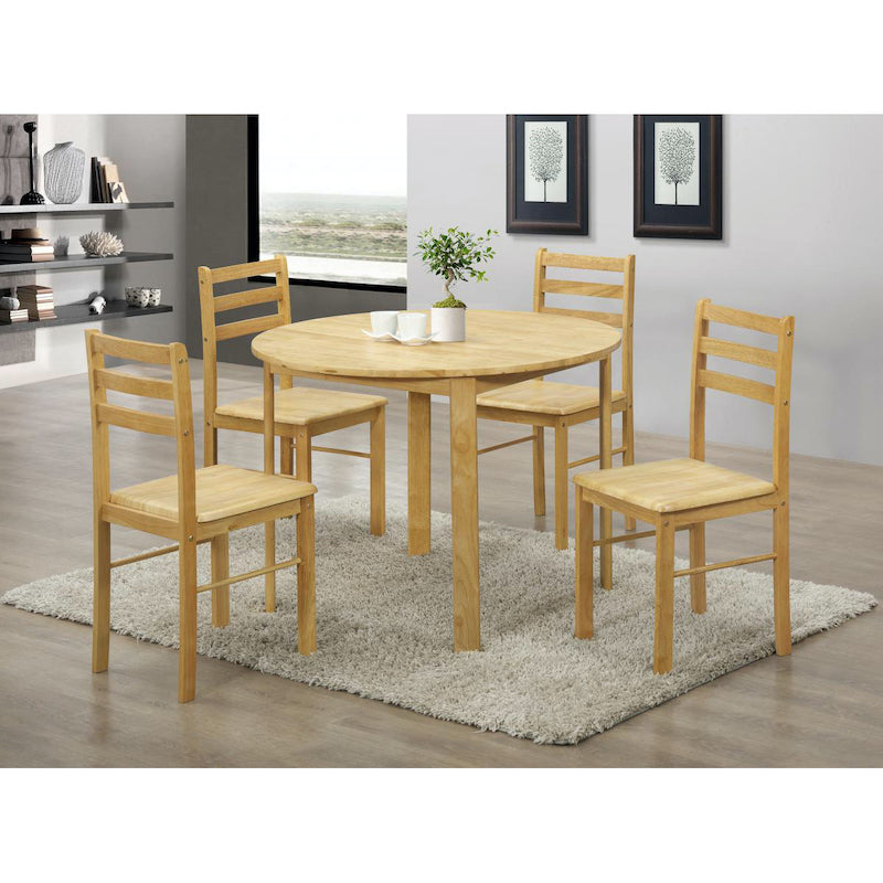 Heartlands Furniture York Round Dining Set with 4 Chairs Natural Oak