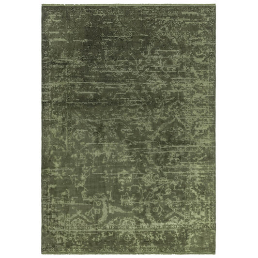 Asiatic Zehraya ZE06 Green Abstract, Marbled Rug