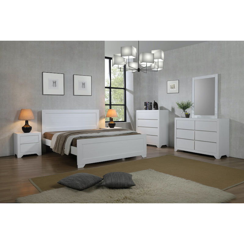 Heartlands Furniture Zircon King Size Bed White